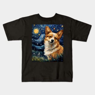 Corgi Painting Kids T-Shirt